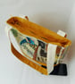 Patchwork velvet shoulder bag with 2 straps and zip fastening - Image 5