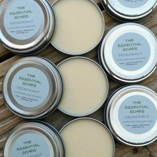 Organic Natural Deodorant, Lavender & Rosemary, For Women & Men, Christmas gift