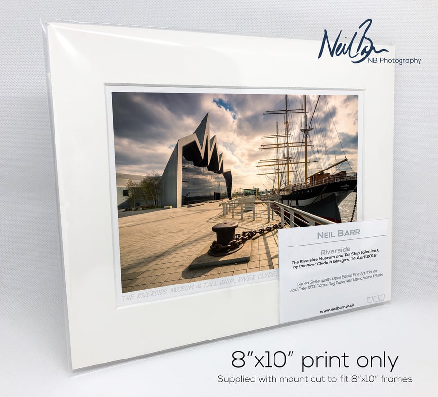 The Riverside Museum and Tall Ship, Glasgow - A5 (10" x 8") Unframed Print