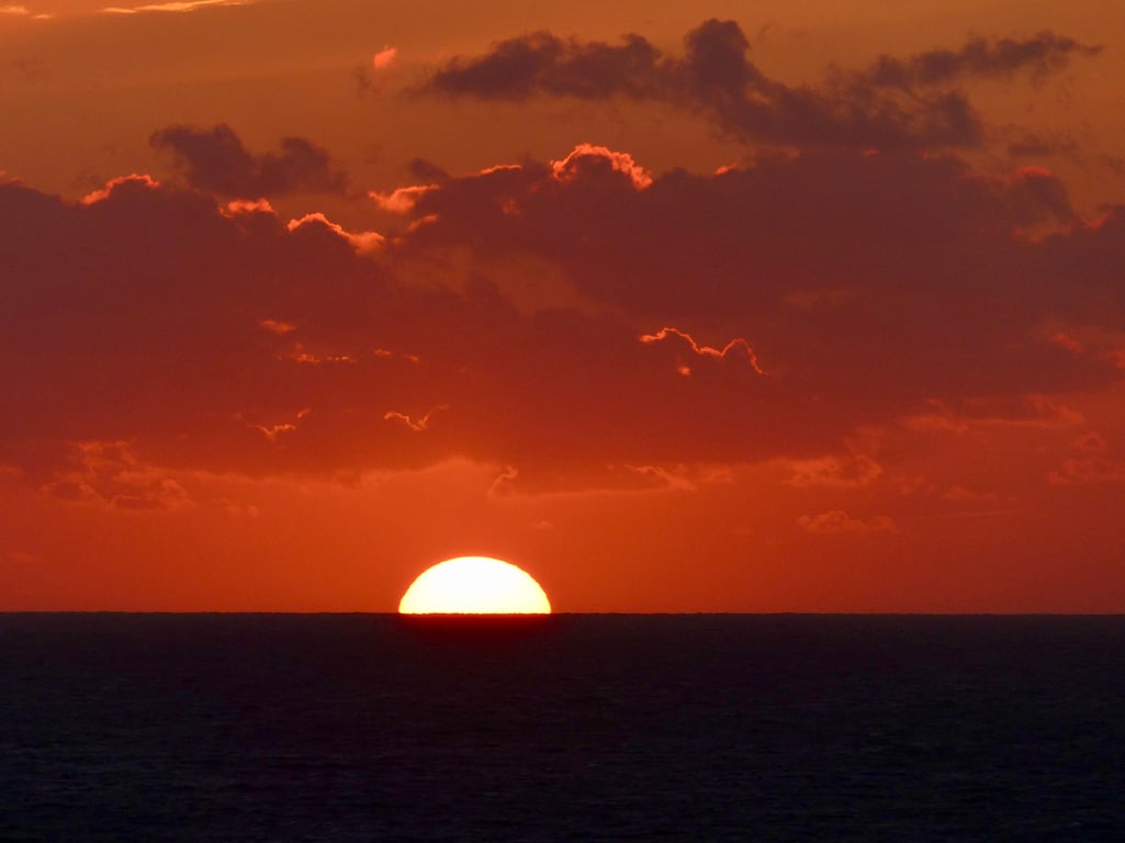 Sunset over the Sea