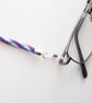 Kumihimo Braided Cotton Glasses Strap or Cord, Purple, Blue, Cream - Image 4