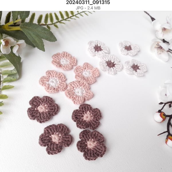 Crochet cotton flowers 