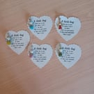 Angel heart charm, bag, zipper, planner