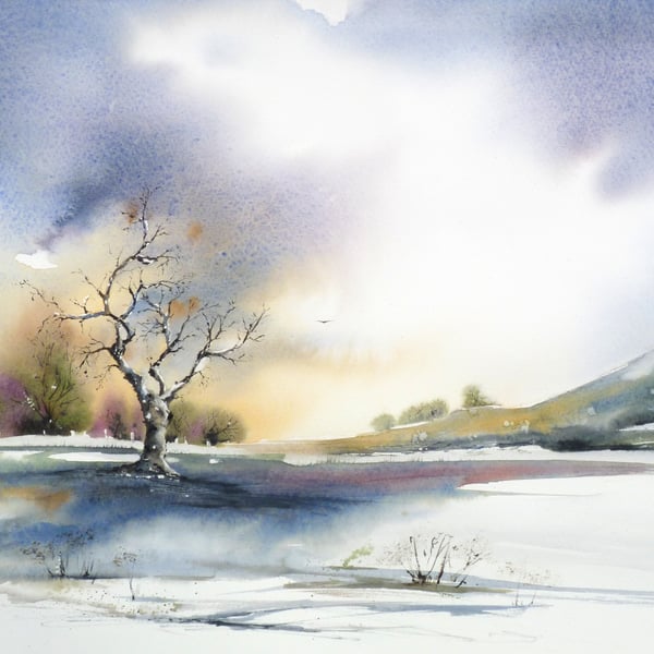 The Old Tree, Original Watercolour Painting.