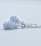Blue Lace Agate & Crystal Earrings, Birthday, Thank You, Jewellery Gifts for Her