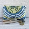 Large Purse, Coin Purse with Radiating Abstract Pattern
