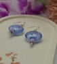 Silver Lined Light Blue Glass Earrings - Image 7