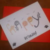 "Happy Cats" Birthday Card