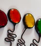 Stained glass flower pot plant stake, all rainbow colours sun catcher, plant acc - Image 5
