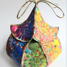 Lidded Box Textile Vessel 3D with Free Machine Embroidery 