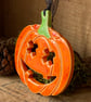 Orange ceramic pumpkin decoration - Image 2