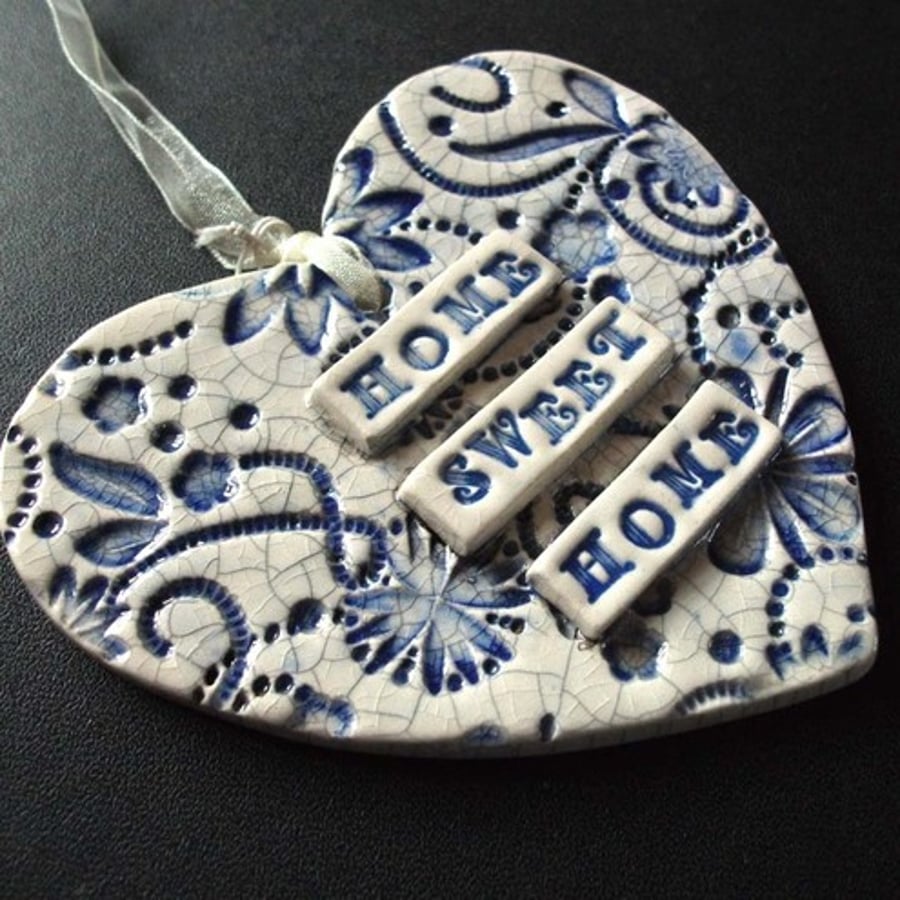 Large ceramic heart decoration
