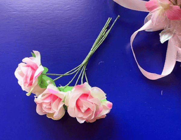 (SF002 pink)  30 pcs, 2cm Fabric Artificial Flowers  