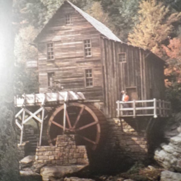  The Old Watermill A4 unframed,mounted, free hook & easel, free shipping,  1612