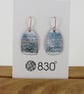 Enamel on Copper Unique Dangle Earrings with a Hand Drawn Pattern - Image 4