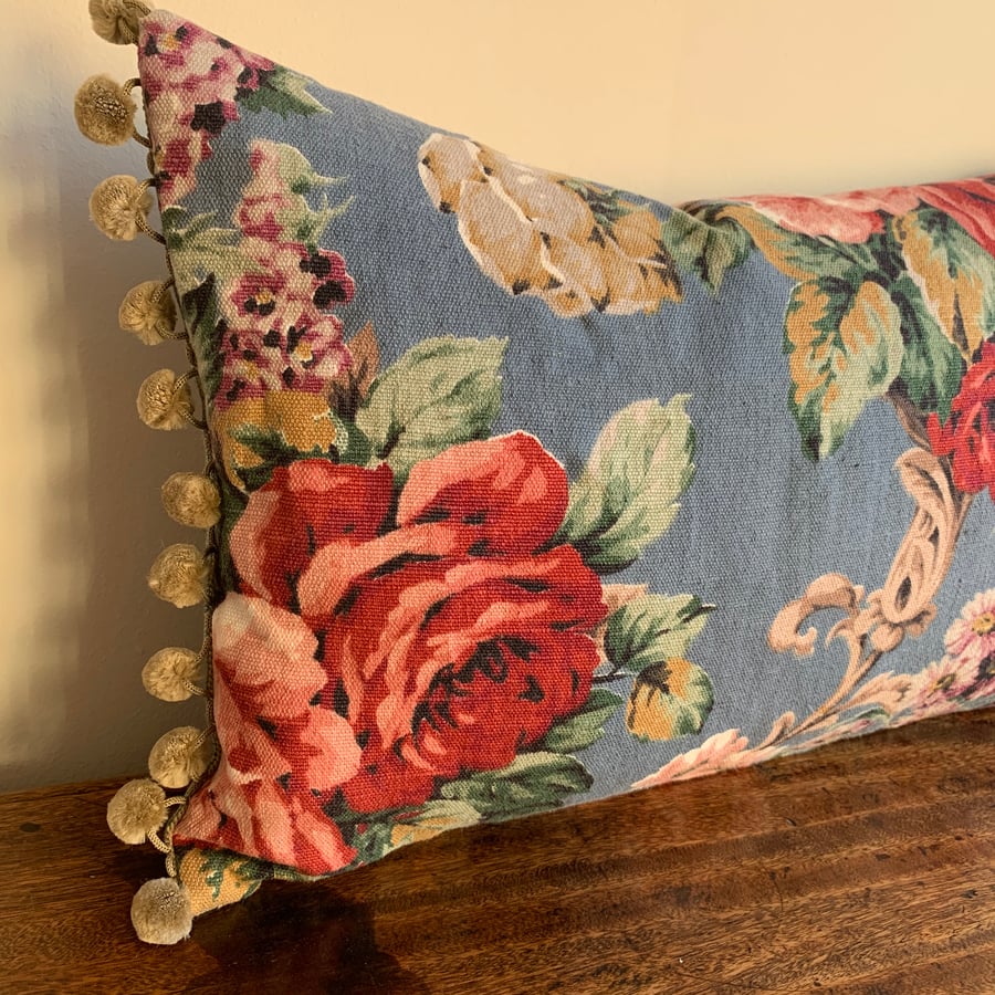Vintage floral cushion