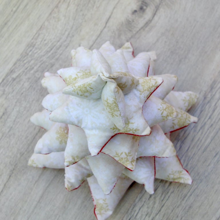 Fabric Christmas Tree Table Decoration with Snowflake design