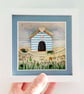 3D Beach Hut Desk Art, Handmade Coastal Watercolour, One-of-a-Kind Seaside Gift - Image 7
