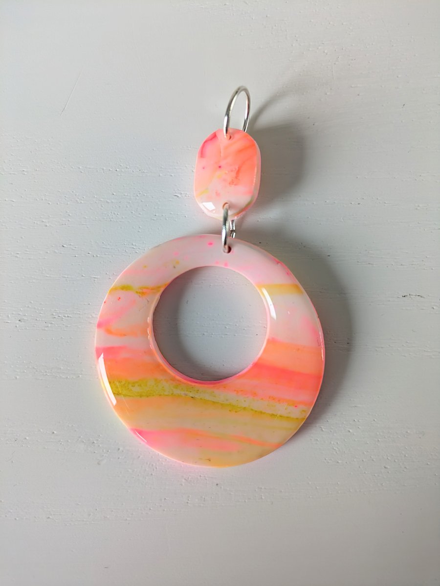 Sunset Polymer Clay Pendant
