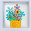 Fused glass pot of flowers picture 