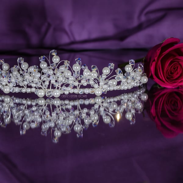 Isadora Crystal and pearl tiara
