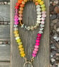 Fruit Salad Hand Knotted Beaded Gemstone Necklace - Image 2