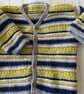 Bright striped hand knitted baby cardigan - Image 2