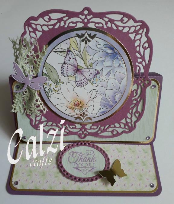 Easel Style Rose Thank You Card