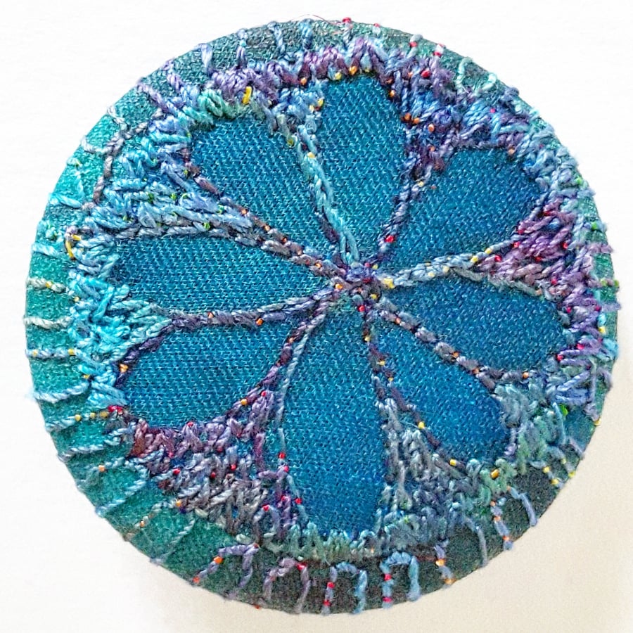 38mm Stitched Silk Badge 