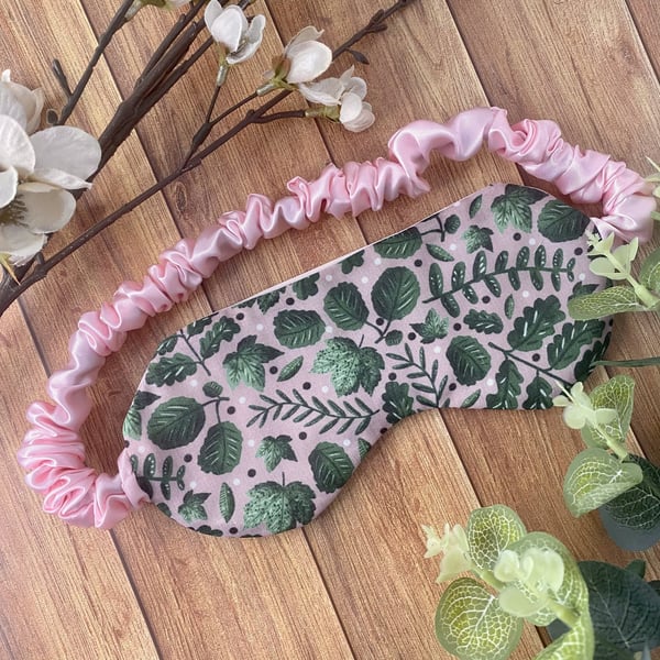 Green Foliage Sleepmask Eye Mask for Sleep, cosy, night time gift, gift ideas