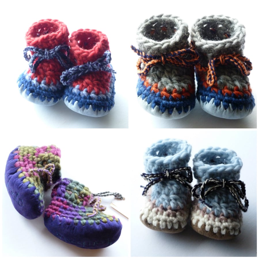 Custom baby boots - any colour or size (newborn-size 4)