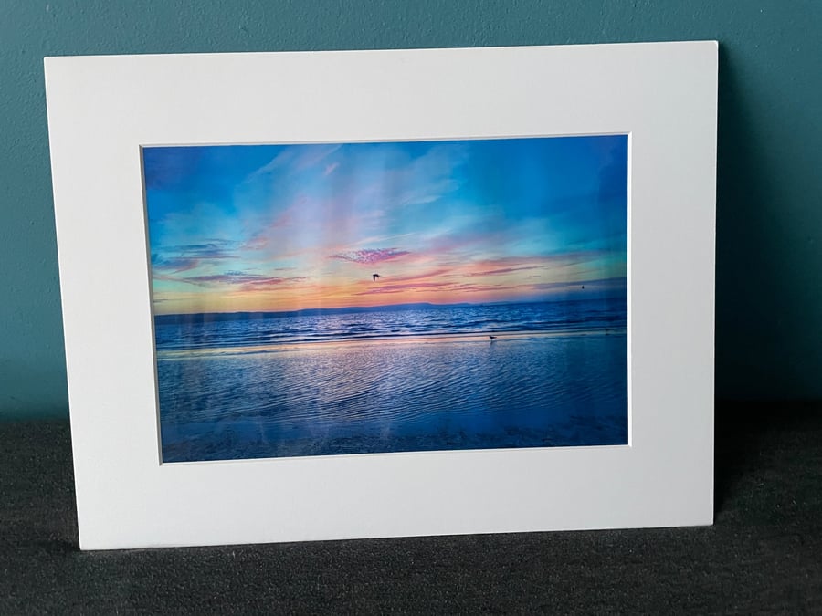 16x12 inch White Mounted Print of Weymouth Dorset 