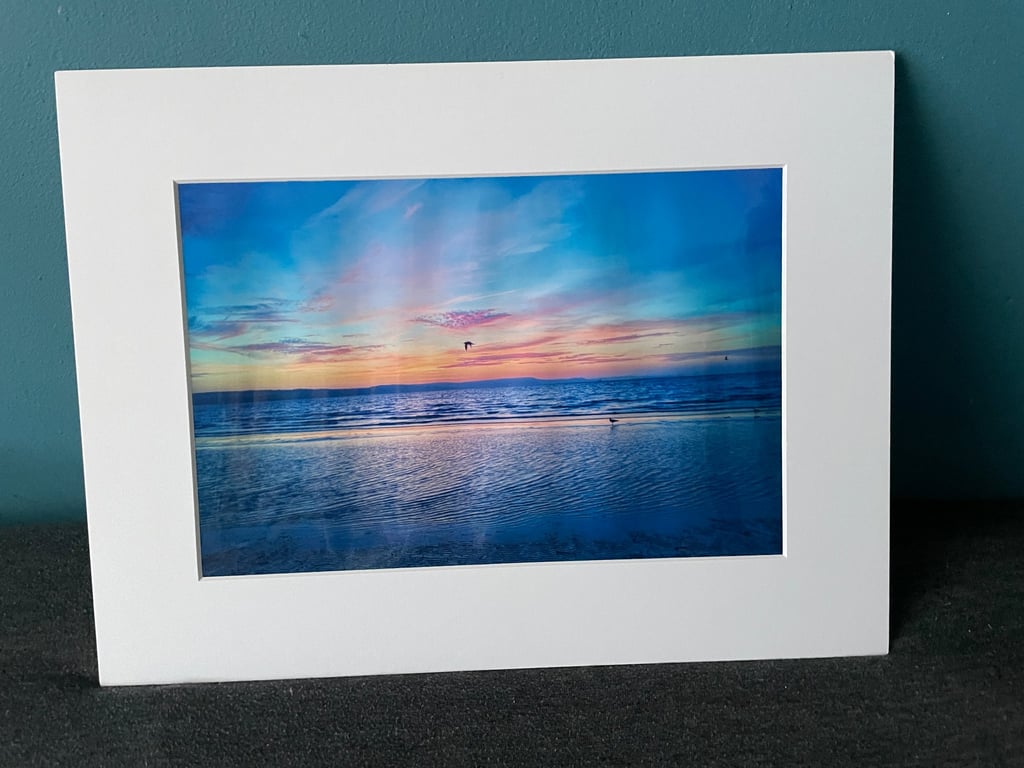 16x12 inch White Mounted Print of Weymouth Dorset 