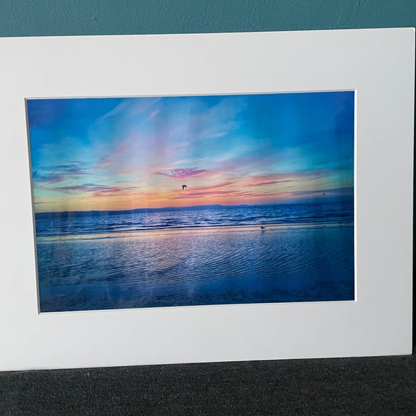 16x12 inch White Mounted Print of Weymouth Dorset 