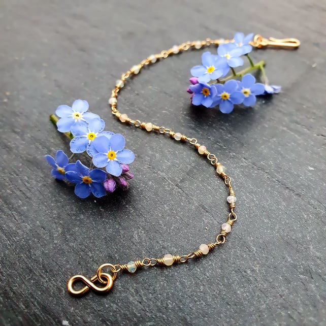 Ethiopian Opal 14k Gold Filled Rosary Bracelet