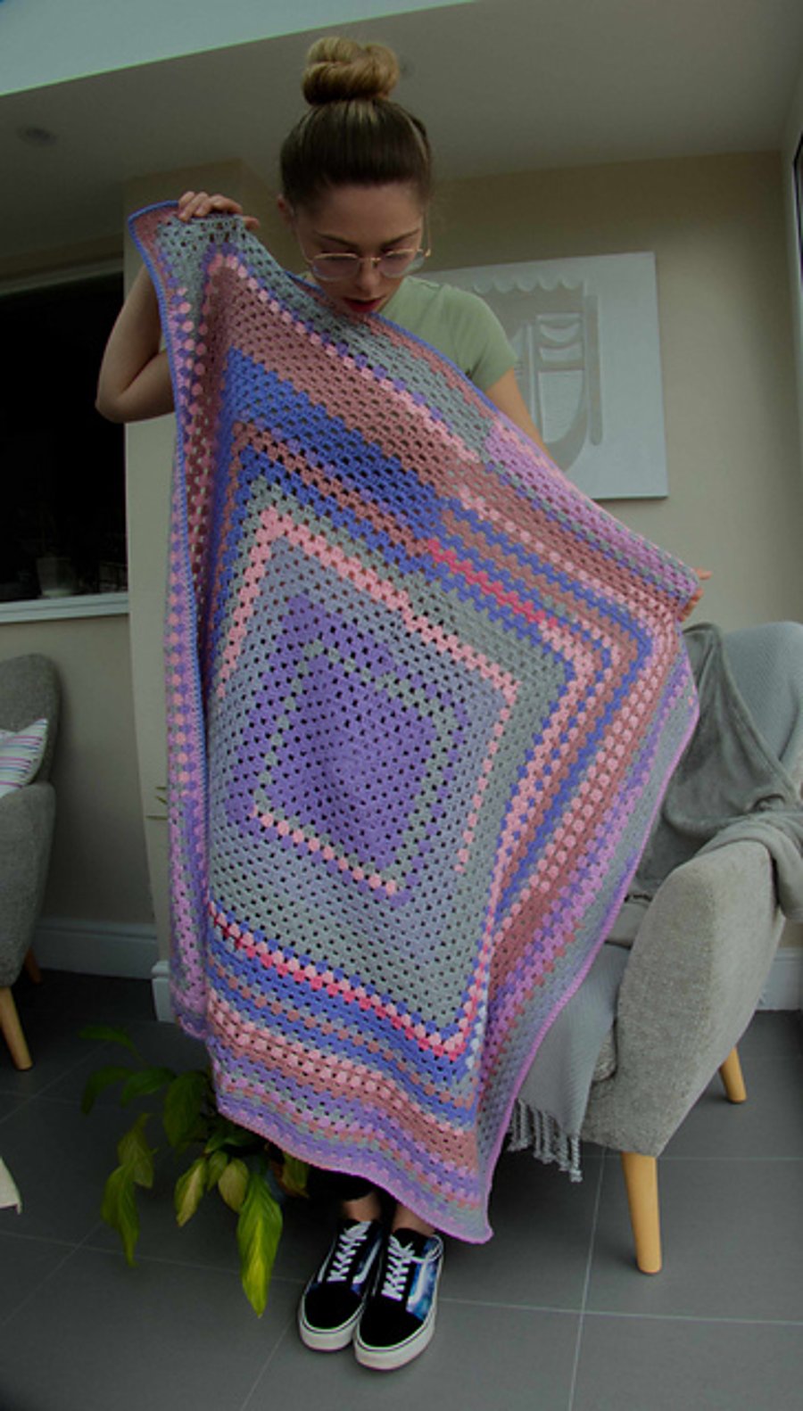 Crochet Blanket- Multi colour