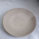 POTTERY STONEWARE PASTA DISH BOWL  OATMEAL GLAZE  23.7 CMS DIAMETER