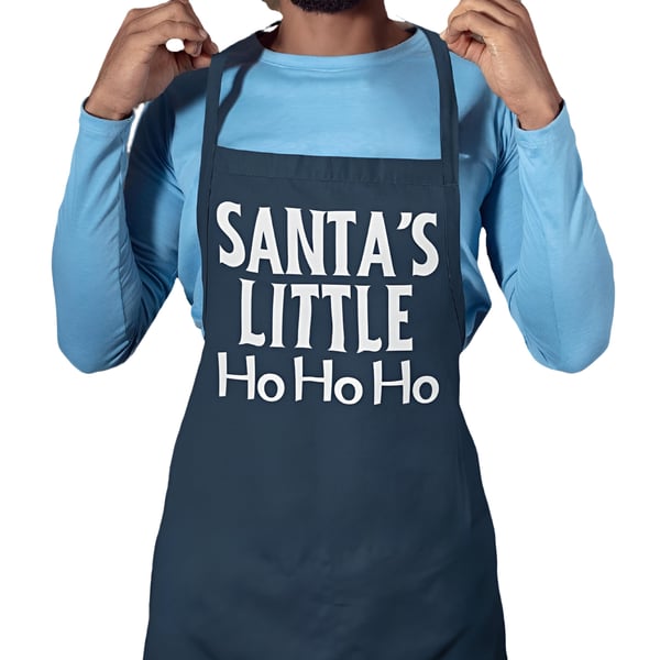 Funny Christmas Apron Santas Little HO HO HO