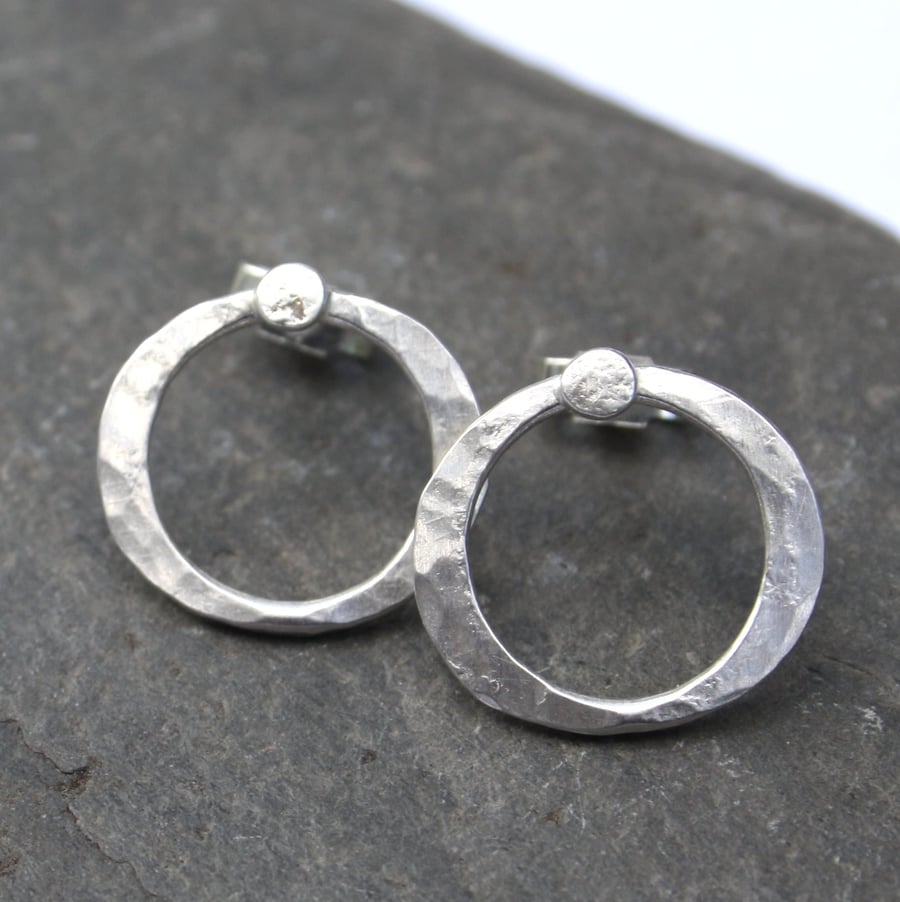 Sterling silver Omi stud earrings