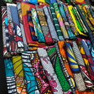 30-pack Ankara Fabric Charm Squares 5" X 5" Bundle, African Print for Patchwork.