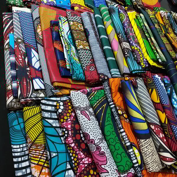 30-pack Ankara Fabric Charm Squares 5" X 5" Bundle, African Print for Patchwork.