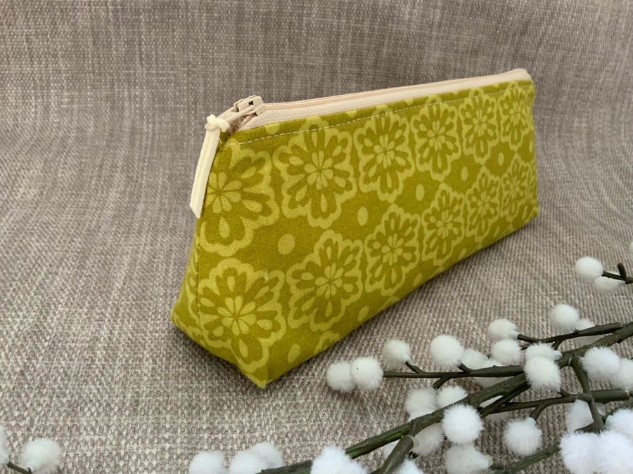 Perfectly Imperfect, Fabric Brush Case, Pencil Case, Cosmetic Bag, Zipped Purse