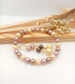 Earrings & Bracelet Set - Neapolitan Pastel Crystal Pearl Gift Set  - Image 2