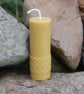 Beeswax Celtic Wave Candle (9cm) Hand Poured - Image 3