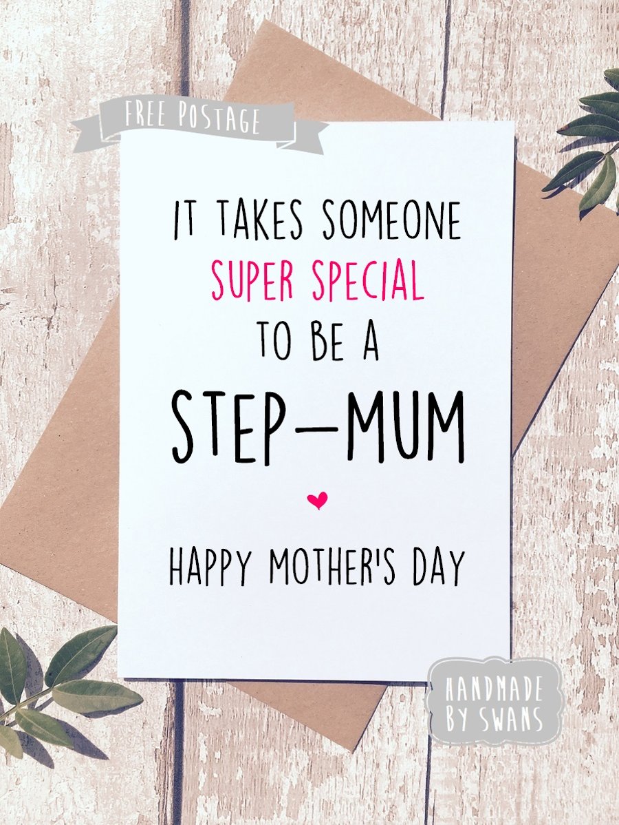 Mother's day card - super special step mum