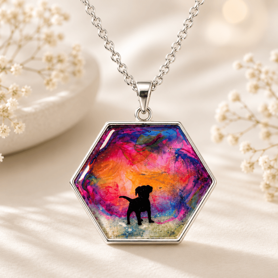 Memorial resin jewellery over the rainbow 
