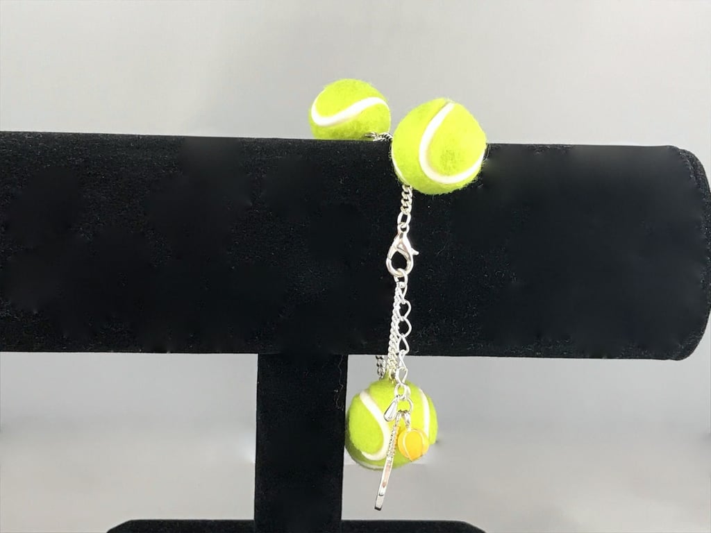 CUTE TENNIS BRACELET wimbledon cool several sizes felt balls fun