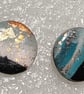Snowy night blue small stud earrings  - Image 2
