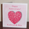 Anniversary card, heart