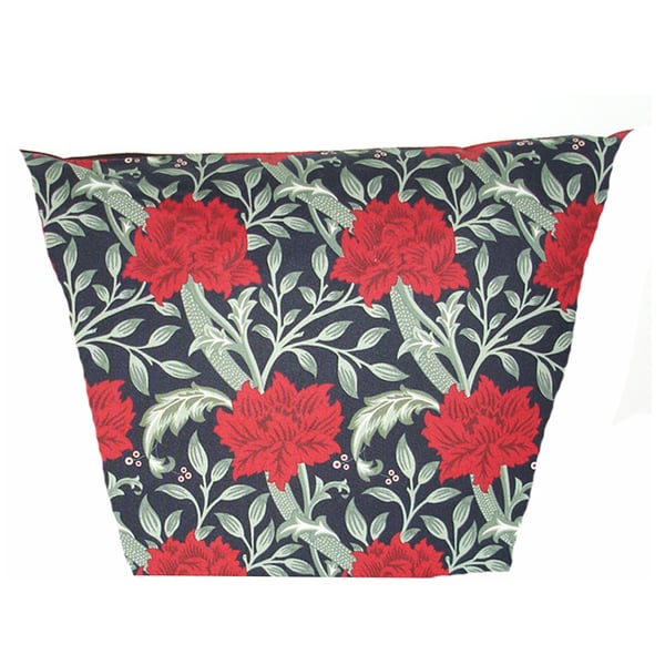 William Morris Cosmetic Make Up Purse Red Flowers Hammersmith